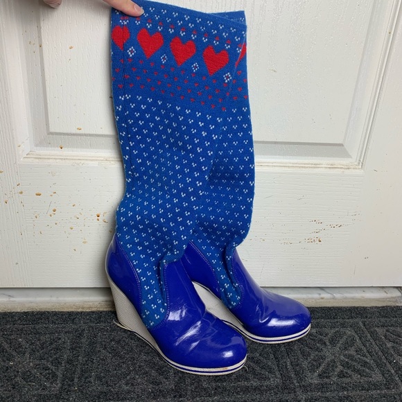 Betsey Johnson Sweater Wedge Boots - Picture 1 of 3